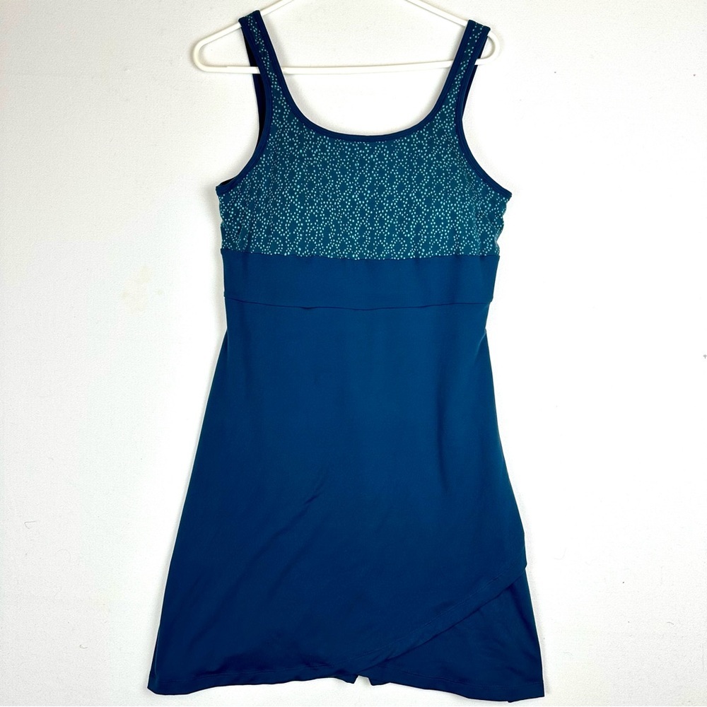 Title Nine Connelly Tank A line Stretch Dress Dot Athleisure Active Sporty